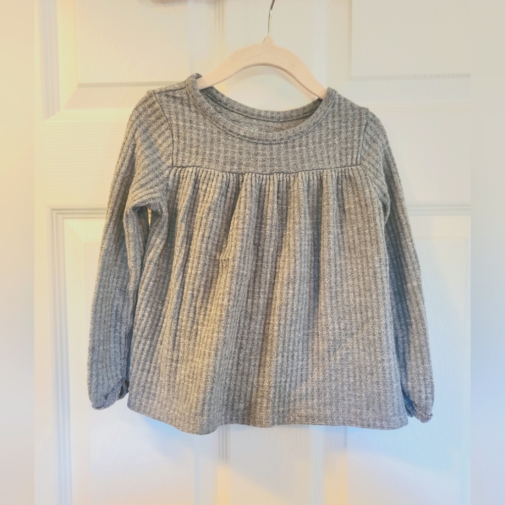 Toddler Girl cable knit long-sleeved shirt 3T